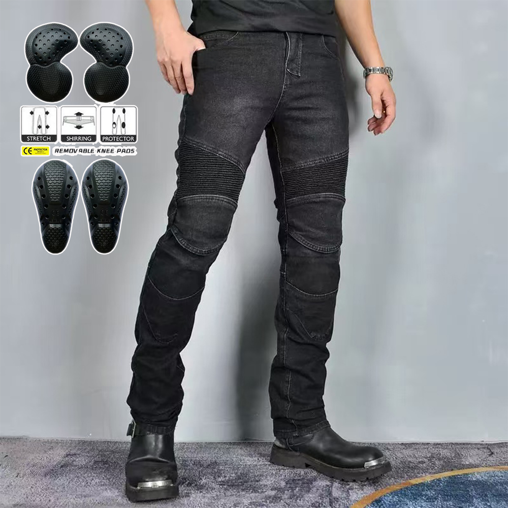 Motorcycle Gear Jeans - Yeni Motokros Siyah Gri Pantolon Erkekler