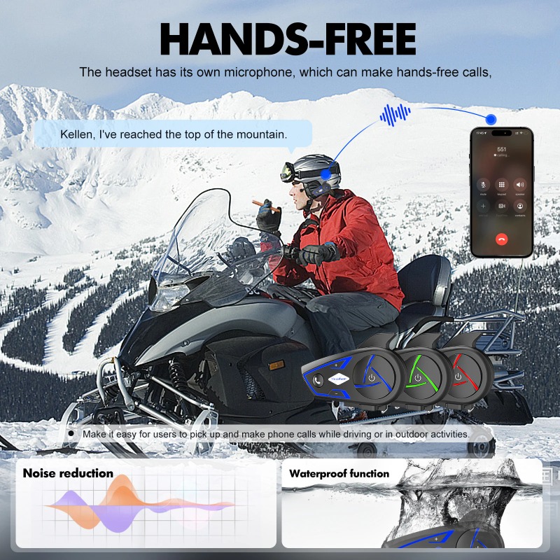 Intercom Headset Helmet - 2026 Yeni Houtonsen S3 RGB Üç