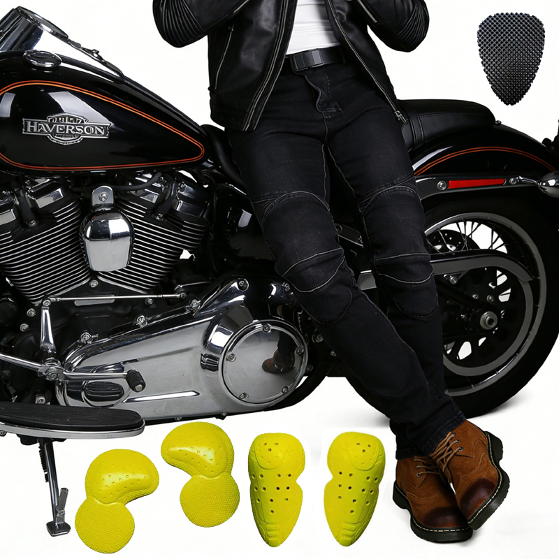Motorcycle Gear Jeans - Erkek Siyah Motosiklet Arazi Motoru Kot