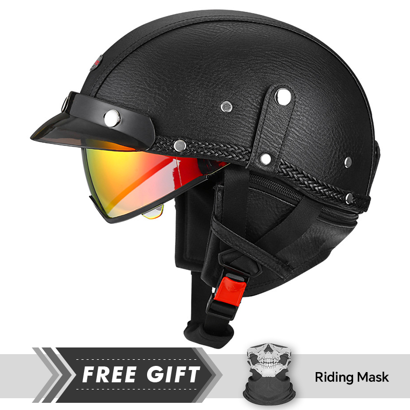 Motorcycle Gear In Store - DOT Onaylı Erkek Kadın Yarım Yüz