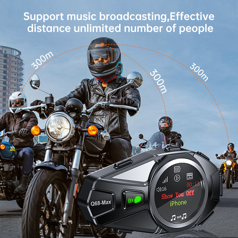 Q68 Max Motosiklet İnterkom Ka - Intercom Headset Helmet incelemesi ve fiyatı