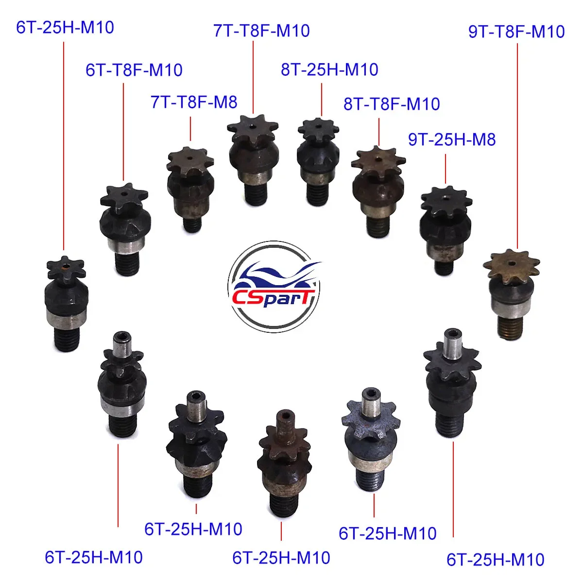 6T 7T 8T 9T 25H T8F M8 M10 zin - Motorcycle Gear Rack incelemesi ve fiyatı